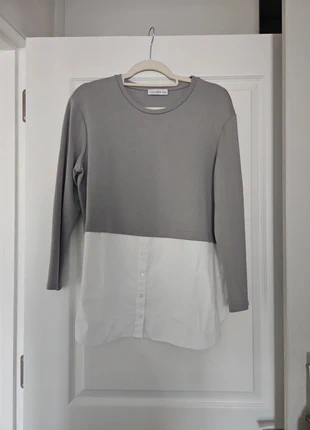 Gallery Grey & White Shirt Jumper, brand: Good Vibes, condition: Very good, size: M / 38 / 10, €3.00, €3.85 includes Buyer Protection