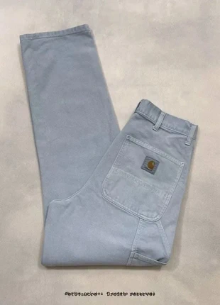 Jean Carhartt wip Bleu clair Loose Single Knee Pant Large Baggy Carpenter Denim - S w29 /769R, merk: Carhartt, staat: Heel goed, maat: W29 | FR 38, € 49,00, € 52,15 inclusief Kopersbescherming Pro