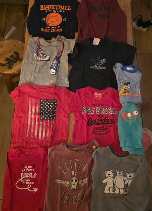 Lot t-shirt manche longue et courte + 1 pull + 1 short +1 combi short, marke: Okaïdi, zustand: Gut, größe: 24–36 Monate / 92, 3,00 €, 3,85 € inklusive Vinted-Käuferschutz