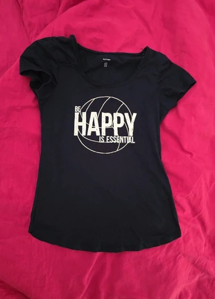 Haut femme Happy en 💯 coton a saisir, brand: Kiabi, condition: Very good, size: XS / 34 / 6, €3.20, €4.06 includes Buyer Protection