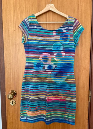 Vestido curto estampado – Desigual – tamanho L, marca: Desigual, estado: Muy bueno, tamaño: L / 40 / 12, 5,00 €, 5,95 € Protección al comprador incluida