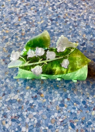 Pince cheveux fleurs muguet blanc irisé, brand: Boutique indépendante, condizioni: Ottime, €6.00, €7.00 include la Protezione acquisti