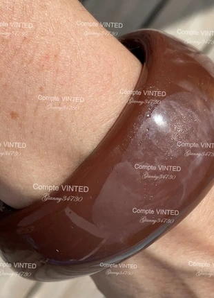 Bracelet en résine design irrégulier marron tendance 2025 2026 Femme, marque: Tendance, état: Très bon état, 13,50 €, 14,88 € Protection acheteurs incluse