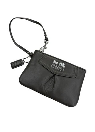 Porte monnaie Coach Pochette Wristlet cuir noir logo cheval et calèche, marca: Coach, estado: Muy bueno, 17,90 €, 19,50 € Protección al comprador incluida