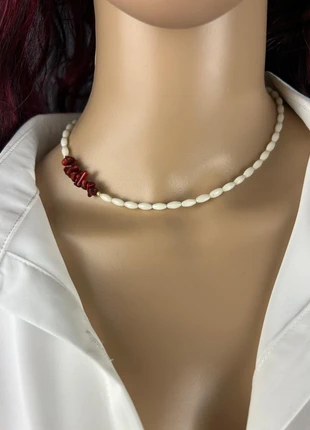 Red & White Coral Stone, brand: Stone necklace, condition: Very good, €20.00, €21.70 includes Buyer Protection Pro