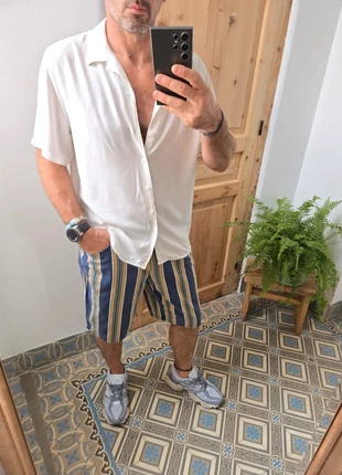 Bermuda coloré rayé 3 Suisses - Très bon état 40/42, marca: 3 Suisses, estado: Muito bom, tamanho: XL, €13.00, €14.35 inclui Proteção do Comprador Pro