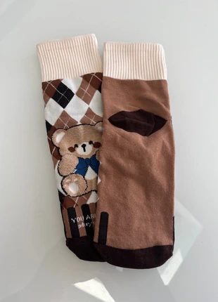 Chaussettes losange ours marron, estado: Muy bueno, tamaño: Talla única, 3,00 €, 3,85 € Protección al comprador incluida