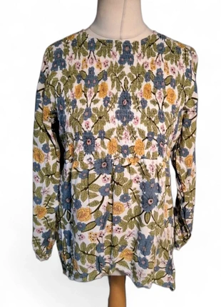 Cerulean Blue Diamond Floral Long Sleeve Top – Size 16 – 100% Rayon, brand: Cerulean, condition: Very good, size: XXL / 16, £3.50, £4.38 includes Buyer Protection