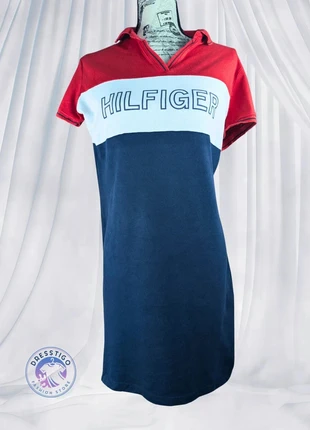 Robe polo tricolore logo Tommy Hilfiger – Taille L (FR 42/44), brand: Tommy Hilfiger, condition: Very good, size: L / 40 / 12, €16.00, €17.50 includes Buyer Protection Pro