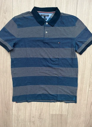 Polo Tommy Hilfiger bleu à rayures, brand: Tommy Hilfiger, condizioni: Ottime, taglia: L, €13.00, €14.35 include la Protezione acquisti