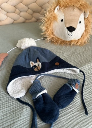 Ensemble, bonnet et moufles Okaïdi, marque: Okaïdi, état: Très bon état, taille: 3-6 mois, 42 cm, 2,50 €, 3,33 € Protection acheteurs incluse