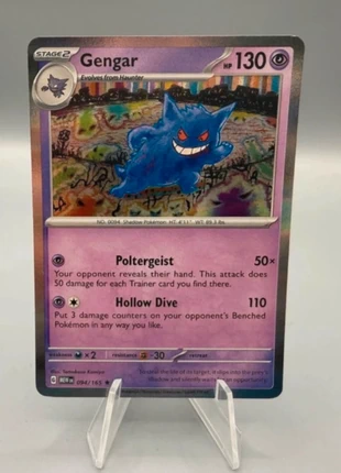 Gengar 094/165 - Holo - Rare - 151 - Pokemon Trading Card Game - Pack Fresh, brand: Pokémon, condition: Very good, £2.00, £2.80 includes Buyer Protection