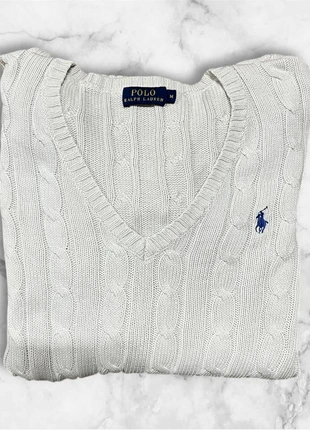 Maglione Ralph Lauren da donna taglia M – Cable Knit bianco, marke: Polo Ralph Lauren, zustand: Sehr gut, größe: M / 38 / 10, 60,00 €, 63,70 € inklusive Vinted-Käuferschutz