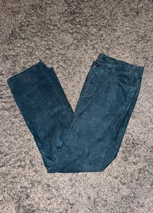 Pantalon En Velours Côtelé / Corduroy The Cooper bleu coton cotelé coupe slim taille W38 L36, merk: Vintage Dressing, staat: Heel goed, maat: W38 | FR 48, € 15,00, € 16,45 inclusief Kopersbescherming