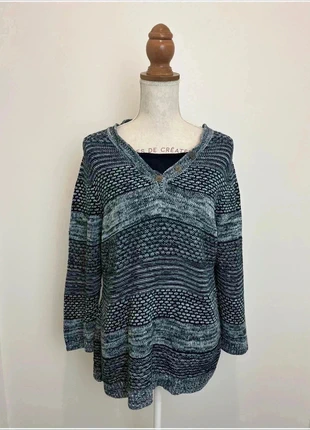Pull sweat col v avec bouton en maille manche 3/4 christopher & banks gris pour femme taille L #CS4, marke: Christopher & Banks, zustand: Sehr gut, größe: L / 40 / 12, 12,00 €, 13,30 € inklusive Vinted-Käuferschutz