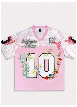 🌸 Maillot rose oversize – style floral unique 🌸, marque: y2k, état: Très bon état, taille: M, 24,90 €, 26,85 € Protection acheteurs incluse