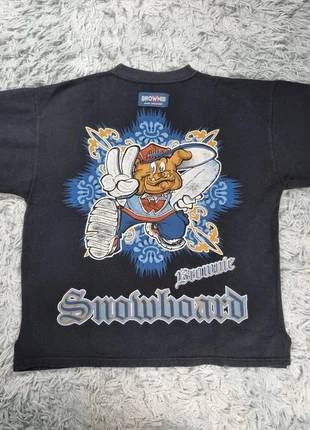 Sweat Brownie Snowboard noir vintage Y2K 2000s big print cartoon streetwear, brand: Vintage Dressing, condition: Very good, size: XL, €40.00, €42.70 includes Buyer Protection Pro