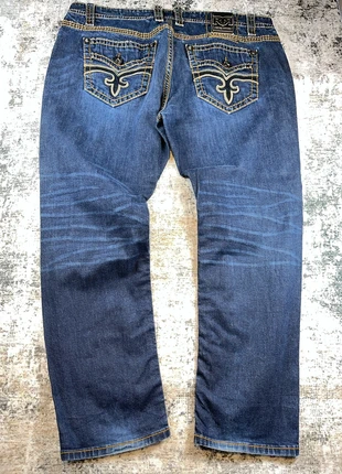 Jeans y2k straight droit large bleu marine Rock Revival taille w44 homme - 1754, brand: Rock Revival, condizioni: Ottime, taglia: IT 54 | W44, €50.00, €53.20 include la Protezione acquisti