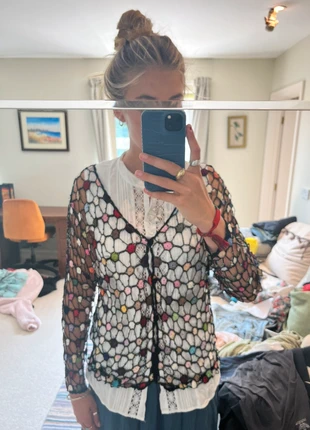Unique colourful cardigan, condition: Very good, size: M / UK 12-14, £23.00, £24.85 includes Buyer Protection