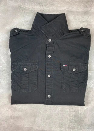 Chemise Tommy Hilfiger Denim Noire S – Coton, Poches Boutonnées, Style Casual Vintage Homme, brand: Tommy Hilfiger, condizioni: Ottime, taglia: S, €9.99, €11.19 include la Protezione acquisti