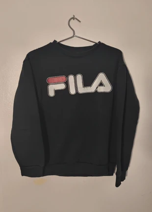 Fila Vintage Sweatshirt Black Minimalist Logo Retro Streetwear Y2K, merk: FILA, staat: Heel goed, maat: M / 38 / 10, € 5,00, € 5,95 inclusief Kopersbescherming