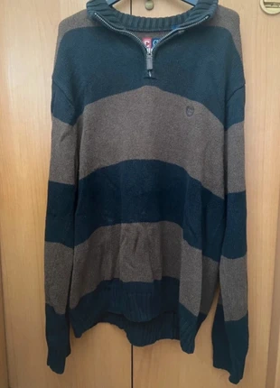 maglione a righe vintage con colletto, marca: Chaps Ralph Lauren, estado: Muito bom, tamanho: XL, €25.00, €26.95 inclui Proteção do Comprador