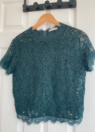 Embroidery lace top, brand: Zara Trafaluc, condition: Good, size: M / UK 12-14, £1.00, £1.75 includes Buyer Protection