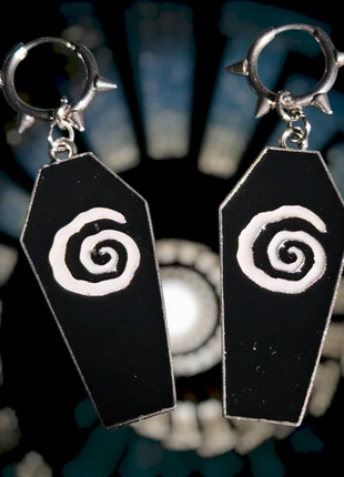 Boucles d'oreilles gothique cercueil spirale alternative y2k, marke: Alternative, zustand: Sehr gut, 8,50 €, 9,63 € inklusive Vinted-Käuferschutz