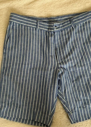 Short rayé bleu/blanc MCR – Lin & Coton – Taille 33, marque: MC Ross, état: Très bon état, taille: L, 35,00 €, 37,45 € Protection acheteurs incluse