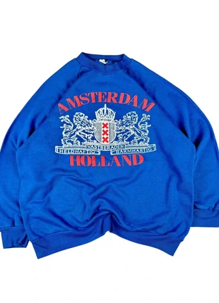 Sweat / Crewneck Amsterdam Vintagr années 80 Bleu - L, brand: Vintage Dressing, condition: Good, size: L, €15.00, €16.45 includes Buyer Protection Pro