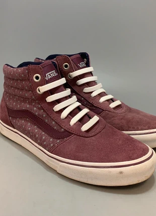 Vans Mauve Polka Dot High Top Old Skool Trainer (G8, FM, 39476), brand: Vans, condition: Good, size: 4.5, £5.00, £5.95 includes Buyer Protection Pro