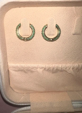 Orecchini a cerchio color oro con strass verdi – eleganti e luminosi, brand: ab100596, condizioni: Nuovo senza cartellino, €3.00, €3.85 include la Protezione acquisti