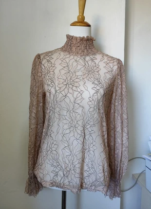 Blouse fleurie rose clair dentelle bohème, brand: Vintage Dressing, condition: Good, size: S / 36 / 8, €10.00, €11.20 includes Buyer Protection