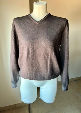 Maglioncino grigio lana merinos Bellwood - grauer Pullover Merinowolle Herren - pull laine homme, marke: Bellwood, zustand: Sehr gut, größe: M, 24,00 €, 25,90 € inklusive Vinted-Käuferschutz