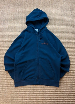 Sweat hoodie capuche full zip Russell Athletic bleu SportScheck brodé Germany 2000s L homme #0389, brand: Russell Athletic, condizioni: Ottime, taglia: L, €30.00, €32.20 include la Protezione acquisti Pro