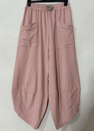 Made in Italy pale pink baggy barrel cocoon harem crop tulip pants 10 12 14 16 18 M L, brand: Made In Italy, condition: New with tags, size: One size, £29.99, £32.19 includes Buyer Protection