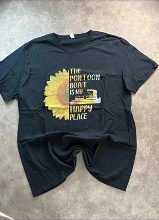 Tee shirt fruit of the loom imprimé tournesol/ Y2K /noir et jaune /taille XXL/unisexe, marca: Vintage Dressing, estado: Muy bueno, tamaño: XXL, 5,00 €, 5,95 € Protección al comprador incluida