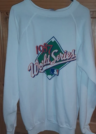 1987 MLB World Series Sweatshirt, brand: MLB, condition: Very good, size: S, £25.00, £26.95 includes Buyer Protection