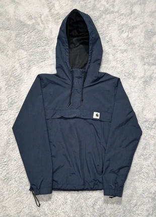 Couoe vent imperméable carhartt W' nimbus pullover taille S bleu marine logo brodé tres bon état, marke: Carhartt, zustand: Sehr gut, größe: S, 55,00 €, 58,45 € beinhaltet Vinted-Käuferschutz Pro