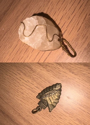 Lot de deux pendentif acier pierre doré, marke: Fait Main, zustand: Sehr gut, 1,00 €, 1,75 € inklusive Vinted-Käuferschutz