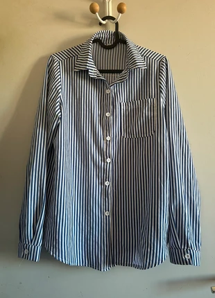 Chemise à manches longues rayures bleues femme Shein, marca: Shein, estado: Nuevo sin etiquetas, tamaño: M / 38 / 10, 4,50 €, 5,43 € Protección al comprador incluida