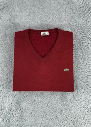 Pull Col V Lacoste Sweater laine | Bordeaux Logo Brodé | Taille XXL 2XL 00600, brand: Lacoste, condizioni: Buone, taglia: XXL, €24.00, €25.90 include la Protezione acquisti Pro