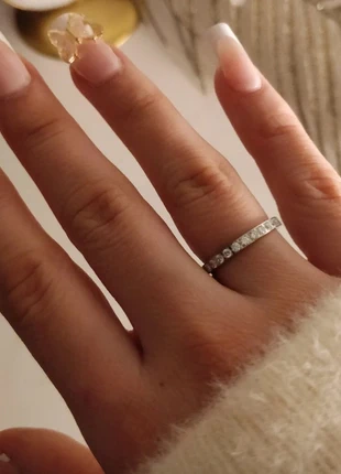 Bague fine acier inoxydable argenté T52 – Strass discrets et élégants, marca: Bijouterie Paribell, estado: Muy bueno, tamaño: 16,9 mm Ø / 13,5, 17,50 €, 19,08 € Protección al comprador Pro incluida