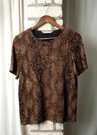 80s Vintage TShirt mit schlangenmuster Gr L, état: Très bon état, taille: L / 40 / 12, 6,50 €, 7,53 € Protection acheteurs incluse