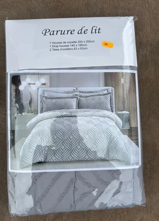 Parure de housse de couette blancchic, marque: RIKING, état: Neuf avec étiquette, taille: Queen Size (200 cm x 200-220 cm), 35,00 €, 37,45 € Protection acheteurs incluse