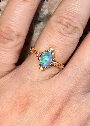 Anillo piedra azul piedra lunar, marque: Queen, état: Très bon état, taille: 17,3 mm, 14,00 €, 15,40 € Protection acheteurs incluse