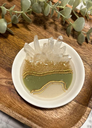 Geode inspired ring/jewelry dish | birthday, anniversary, wedding gift, brand: Handmade, condition: New with tags, £11.60, £12.88 includes Buyer Protection