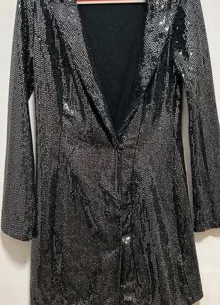 Veste brillante argenté et noir H&M taille s, marca: H&M, estado: Muy bueno, tamaño: S / 36 / 8, 6,00 €, 7,00 € Protección al comprador incluida