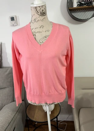 M&S Coral Crush V-Neck Jumper Size S, brand: Marks & Spencer, condition: Very good, size: S / 8, £5.00, £5.95 includes Buyer Protection