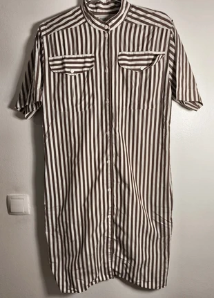 Fred Sares Shirt Dress White Brown Utility Pockets Retro Style Size L, marca: Fred sares, estado: Muy bueno, tamaño: L / 40 / 12, 7,00 €, 7,35 € Protección al comprador incluida